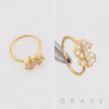 CZ GEM PAVED DOLLAR SIGN 316L SURGICAL STEEL NOSE HOOP NOSE RING